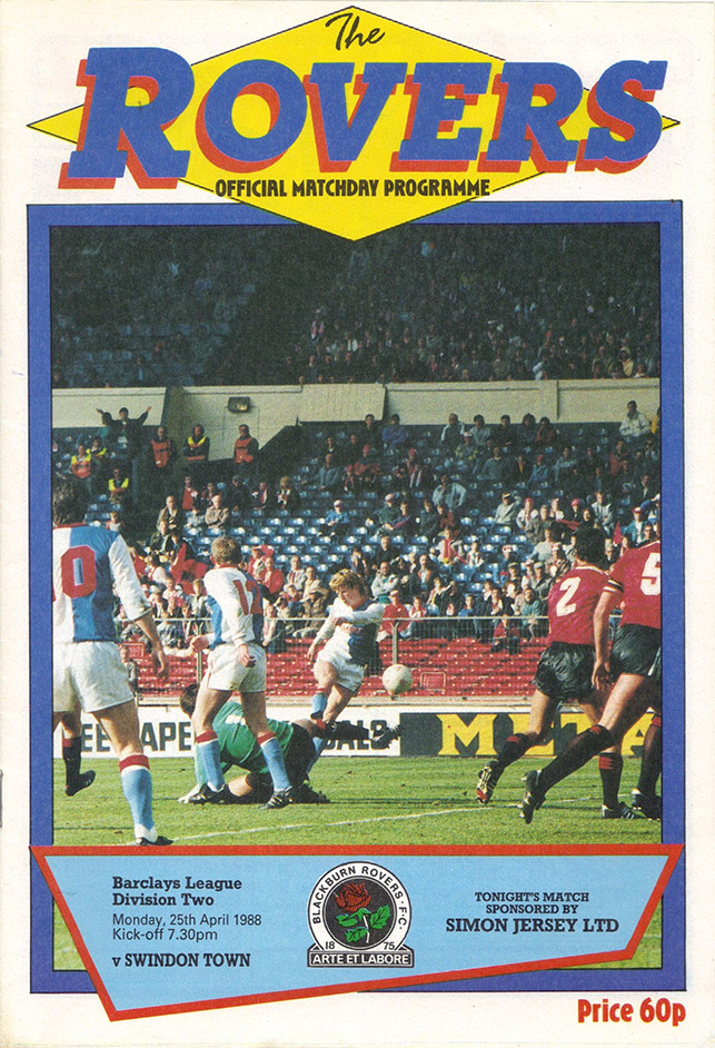 <b>Monday, April 25, 1988</b><br />vs. Blackburn Rovers (Away)